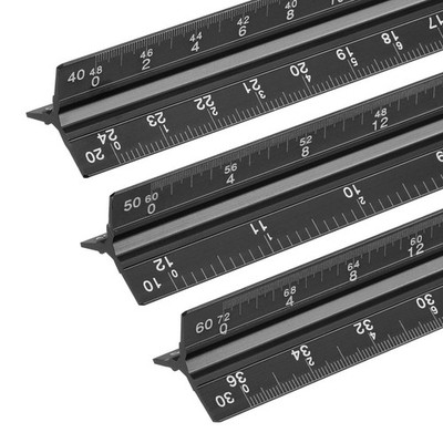 13 Inch Imperial Engineer Scale Ruler, Architectural Scale Rulers Aluminum Tr...