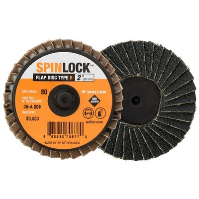 WALTER SURFACE TECHNOLOGIES 801WD1 PK 10 Flap Disc,Threaded Hole,3'' dia,Dark Gre
