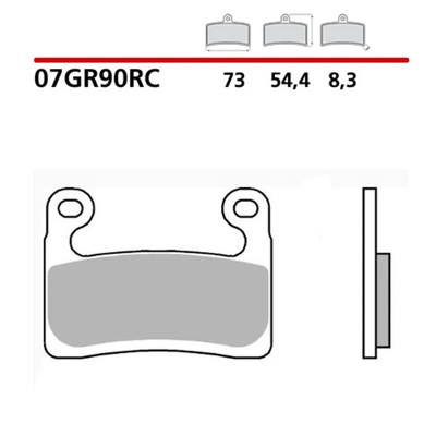 BREMBO Racing Carbon Ceramic Brake Pads - 07GR90RC 07GR90RC