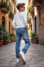 Jungen-Jeans  Denim Jogger-Style-Kinder-Jeans-Stretch-Hose~Gr.8-16~Neu-HA1206k67