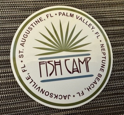 Fishcamp Restaurant Promo Sticker St Augustine Florida Palm Valley Jacksonville