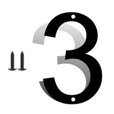 5 Inch Metal House Numbers, Metal Address Numbers and Letters, Black Door Mai...