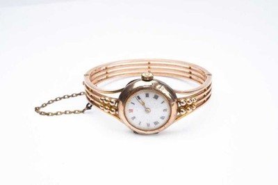 Antique 9ct Gold Ladies Bangle Watch Arthur George Rendell London 1900s 21.2g Re