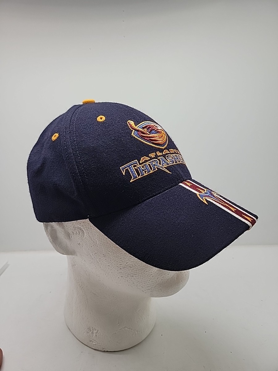 Vtg NHL Atlanta Thrashers Wool Acrylic Blue Embroidered Hat
