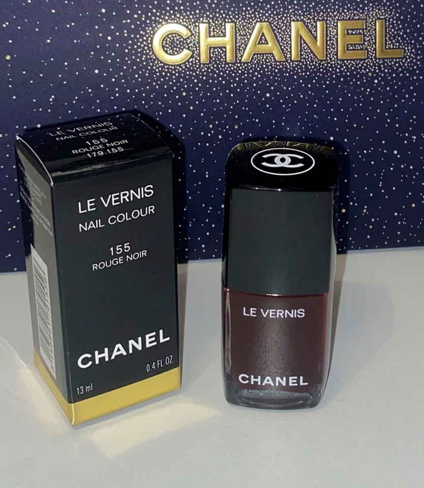 CHANEL LE VERNIS 13 ml Nagellack 155 ROUGE NOIR Rot + Geschenktüte Weihnachten - Bild 2 von 2