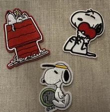 ( Set Of 3 ) SNOOPY PEANUTS - Embroidered Iron On Patch