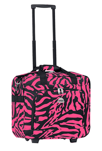 pink carry on luggage with wheels