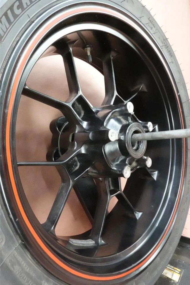 2011 08-16 APRILIA DORSODURO 750 SMV750 Rear Michelin Tire Rim Wheel 180/55 R17 - Image 4 of 4