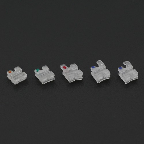 Staffe ortodontiche ceramica zaffiro tutore dentale estetica elegante Roth MBT 022 - Foto 19 di 44