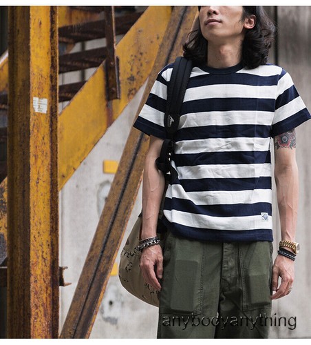 NON STOCK Retro Men's Striped Short Sleeve T-Shirts Basic Cotton Casual Shirts - Bild 19 von 27