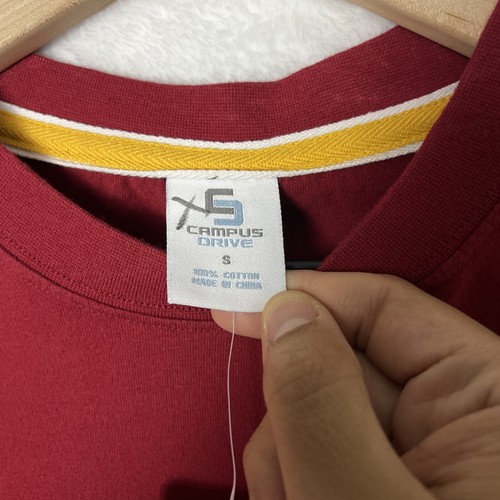 USC Trojans Maglione Manica Lunga T-Shirt Uomo Piccolo Rosso Oro Nuovo con etichette Y2K Vintage - Foto 5 di 14