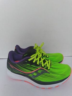 Saucony Running Shoes Neon Green Purple Athletic Sneakers Performance Training‎ Saucony Running Shoe Endorphin Azura - Purple/Multicolor/Volt main image 2