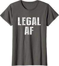 21st Birthday Gift Legal AF 21 Years Old Funny Gift Ladies' Crewneck T-Shirt
