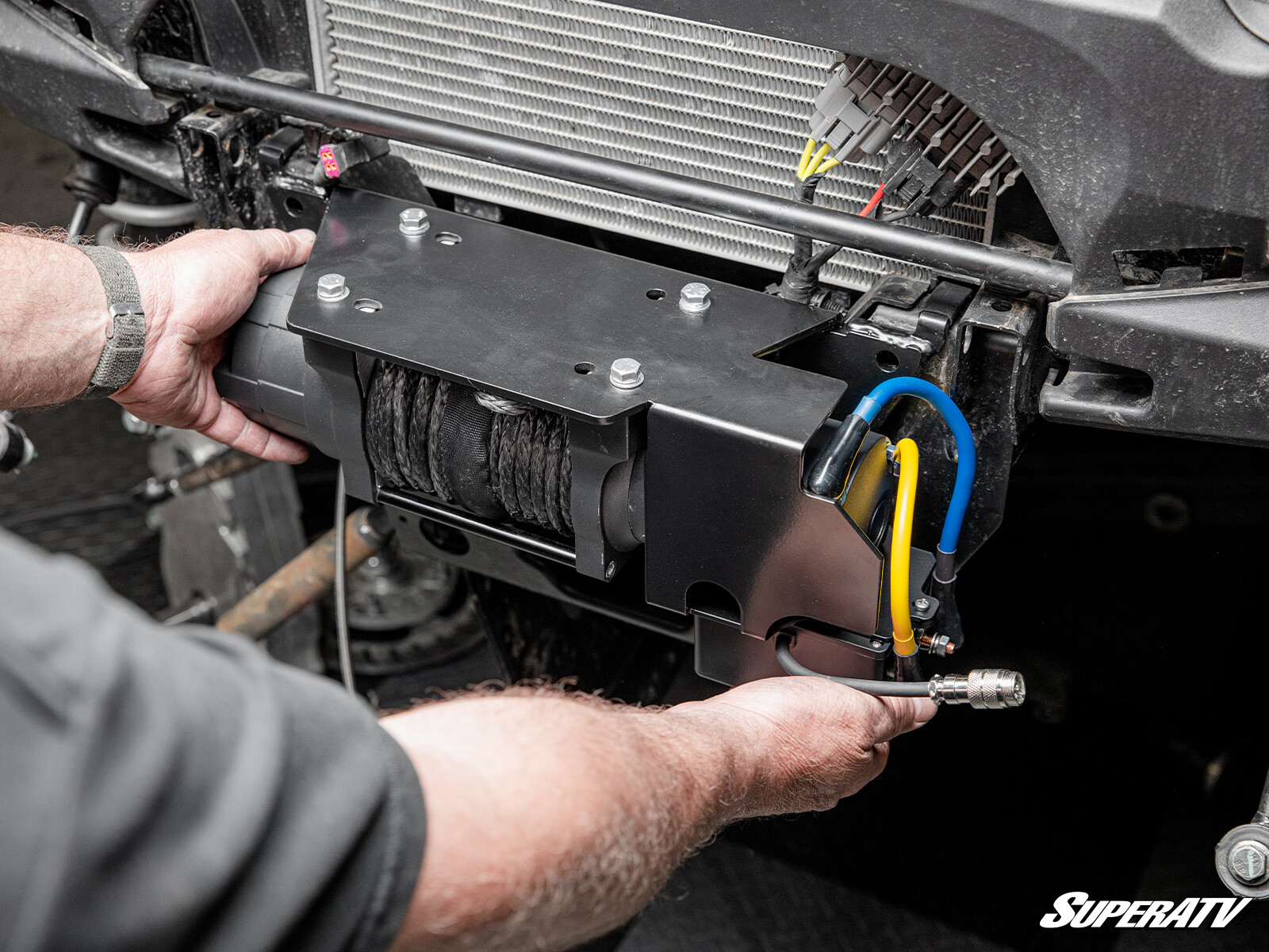 SuperATV Heavy Duty ReadyFit Winch for Polaris Ranger 1000 4500 lb