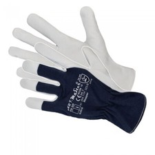 5x Heavy Duty Work Gloves Made of High Quality Leather Goatskin Drivers Mechanic
