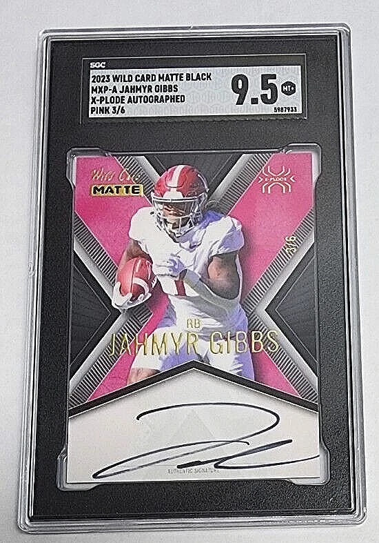 Jahmyr Gibbs Wild Card Matte Black Premium Edition X-Plode Autographs #MXPA Blue