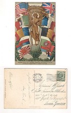 Cartolina Omaggio Soc. Anonima Forniture Elettriche Milano ai Combattenti VG1918