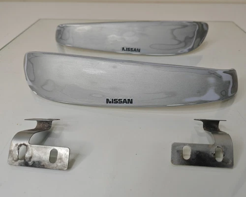 OEM Plastic S14/R33 Silvia Skyline side mirror visors with brackets