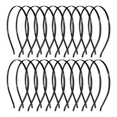 20 Pack Bulk MM Wide Thin Silver Gold Black Plain Blank Hard Metal 