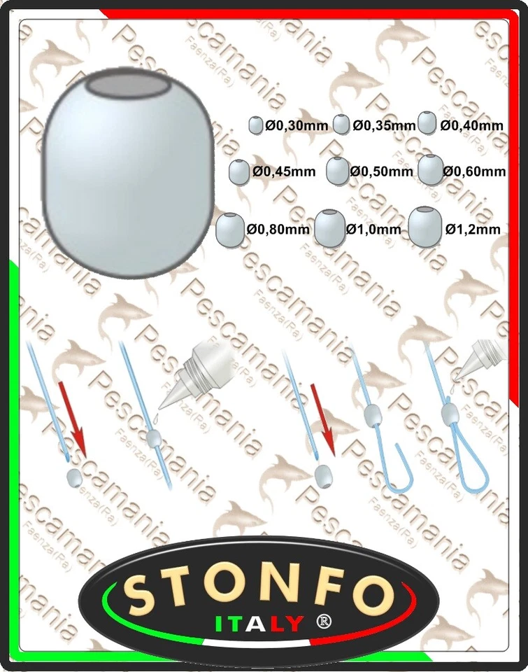Perline Stonfo in plastica con foro calibrato art.519 perlina