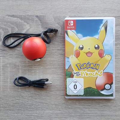 Pokemon Let's Go Pikachu + Pokeball Nintendo Switch Spiel in OVP Boxed Game