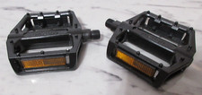 Wellgo B087 BMX/Mountain Platform Pedals 1/2" Aluminum Body Black w Reflectors