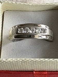 Vintage Sterling Silver / Cz Men’s Ring Designer Sz 10 Grams 6.2