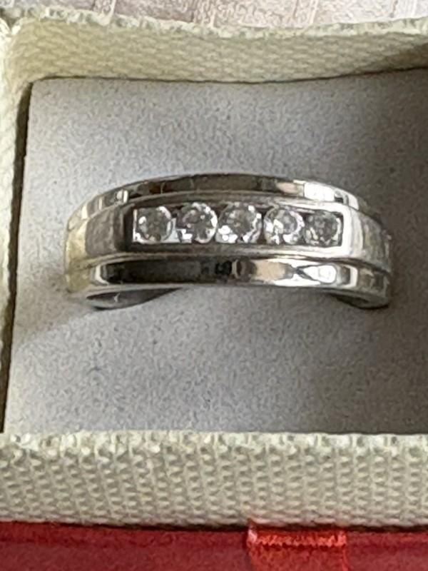 Vintage Sterling Silver / Cz Men’s Ring Designer Sz 10 Grams 6.2