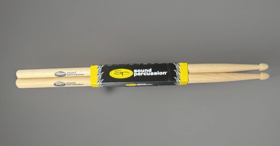 Sound Percussion Labs Hickory Drum Sticks 3 paquetes de 2 palos, 5B, madera Foto 2 de 4