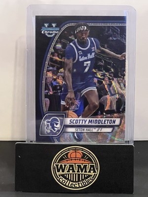 2024-25 Bowman Chrome U Scotty Middleton 1st Bowman Black Wave Refractor