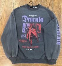 H&M X Monsters Dracula Movie Womens Black Swe...