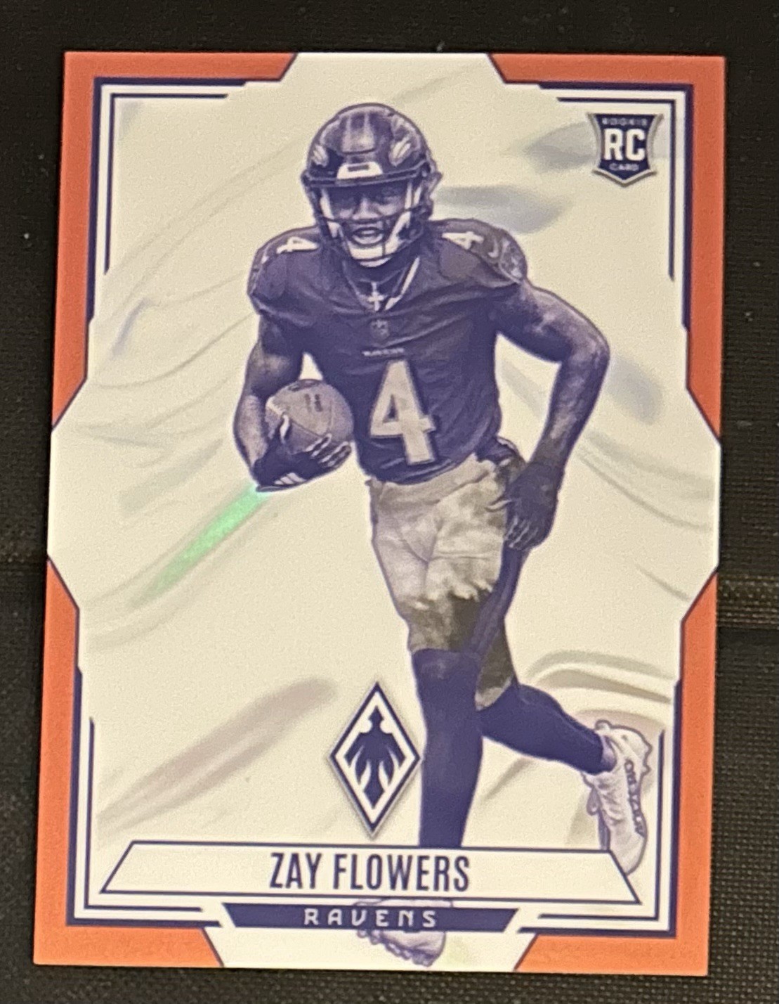 2023 Panini Phoenix Contours Orange /99 Zay Flowers RC #CON-12 Baltimore Ravens