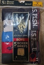 U.s. Polo Assn. Boys 5 Pack Boxer Brief Large 12/14
