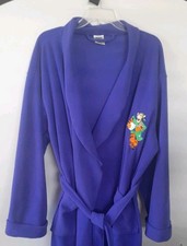 Disney Tigger XL Long Robe PURPLE Embroidered Tie womens Sleepwear Fleece Rare