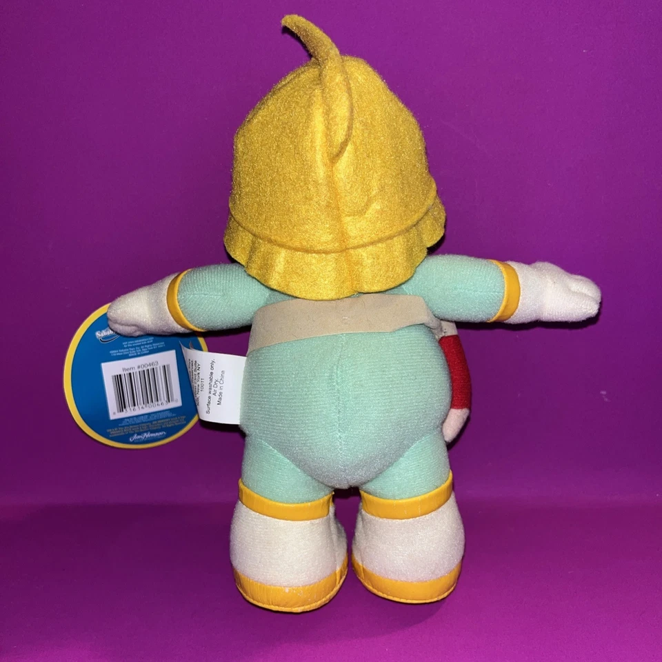 Figura de juguete de peluche Jim Henson's Fraggle Rock Doozers 2004 Sababa Toys sombrero amarillo Foto 2 de 4