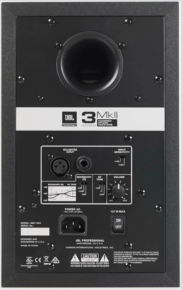 JBL Professional 305P MkII Next-Generation 5" 2-Way Powered Studio Monitor,Black - Image 2 of 4