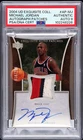 2004-05 UD Exquisite MICHAEL JORDAN Bulls Patch /100 Authentic PSA Auto 9!
