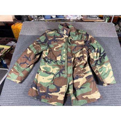 Propper M-65 Field Jacket & Matching Liner Medium R Woodland Camo Military Coat - product listing photo