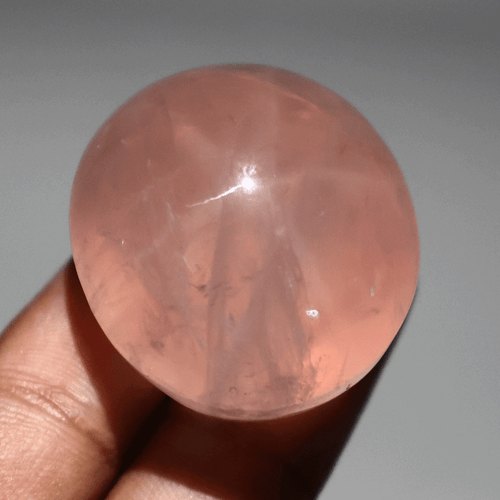 Cuarzo Rosa Estrella Natural 180 CT - Cúpula Alta 33MM Cabujón - Piedra Preciosa de Coleccionista - Imagen 3 de 11