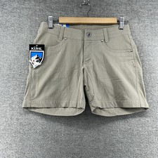 Kuhl Splash Hiking Chino Shorts Women Size 4 Beige Outdoor NEW