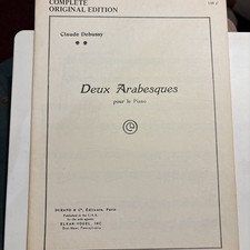 Deuce Arabesques Claude Debussy Sheet Music Pour Le Piano Complete Original Edit