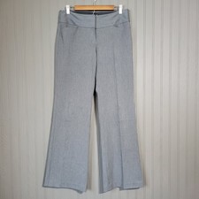 Express Editor Wide Leg Trouser Dress Pants Stretch Gray Women's Size 6 Regular