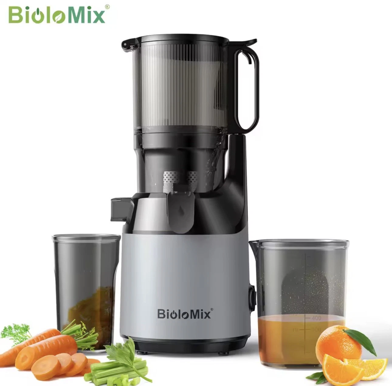 BioloMix Cold Press Juicer,with 130mm with Large Feed Chute & Triple Filter 🇬🇧