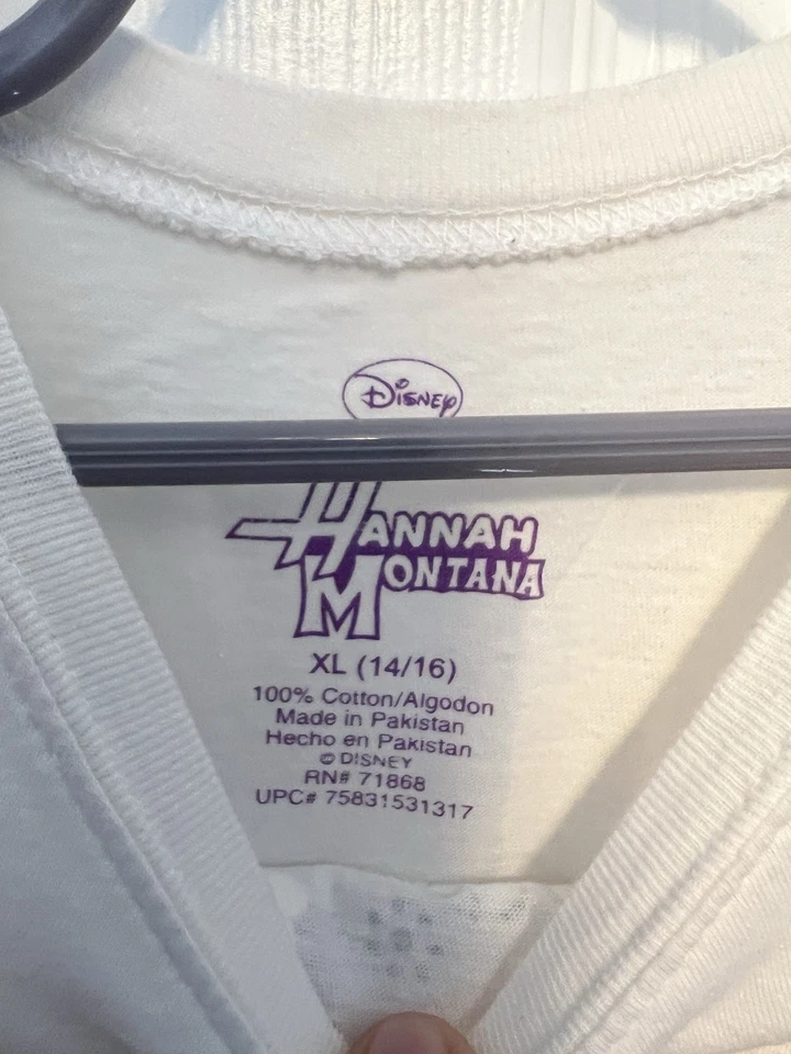 Camisa Blanca Vintage Hannah Montana Disney Talla XL 14/16 Foto 4 de 4