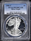 1986-S $1 Proof American Silver Eagle PCGS PR 70 DCAM