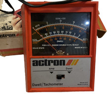 Vintage Actron Model 612 Dwell Tachometer Engine Analyzer Made In Usa W Box Vintage Actron Model 612 Dwell Tachometer Engine Analyzer Made In Usa W Box