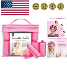 36-Pack Soft Foam Hair Rollers for Overnight Styling - Flexible Sponge Curler...