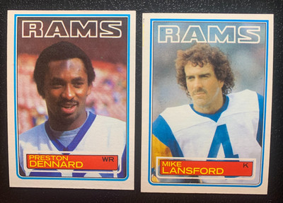 Los Angles Rams     1983 Topps Football     Mike Lansford    Preston Dennard