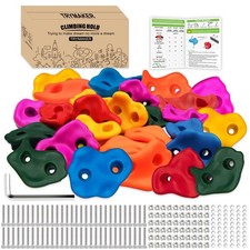 Rock Climbing Holds, 30PCS Climbing Wall for Kids, Climbing Set for Adult Ind...