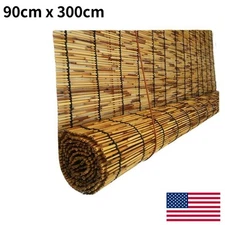 90x300cm Reed Fencing Privacy Screen Balcony Patio Yard Windscreen Fence Shades